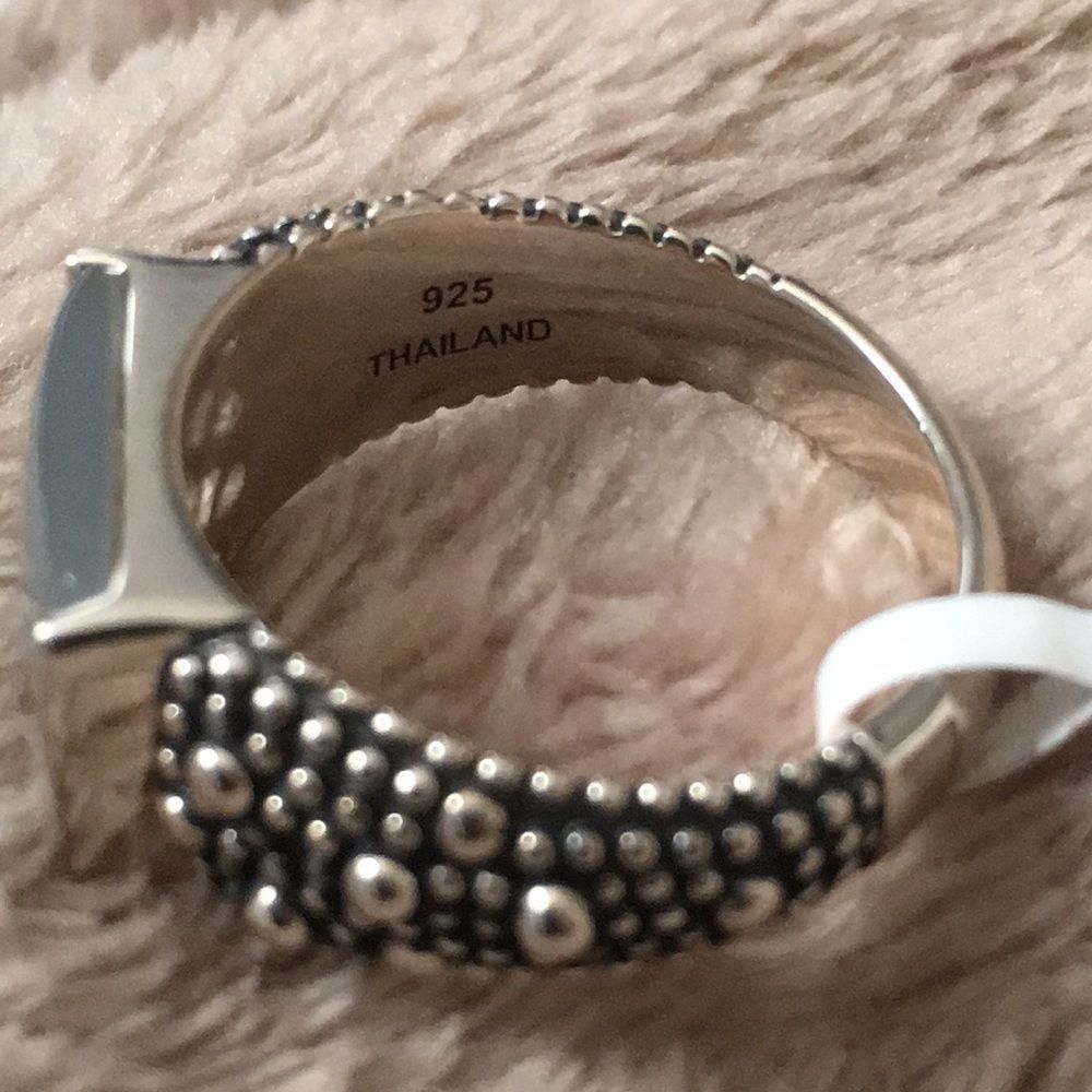 MICHAEL DAWKINS Starry Night Mother of Pearl Sterling Silver 925 Ring Sz 10 NIB - Picture 5 of 8